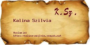 Kalina Szilvia névjegykártya